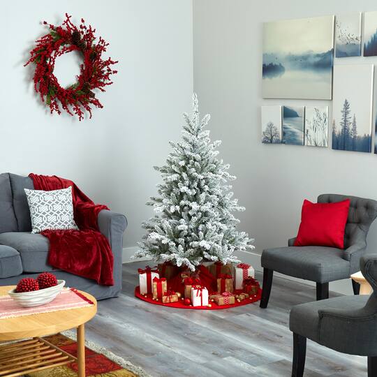 5ft. Pre-Lit West Virginia Spruce Artificial Christmas Tree, Clear LED Lights